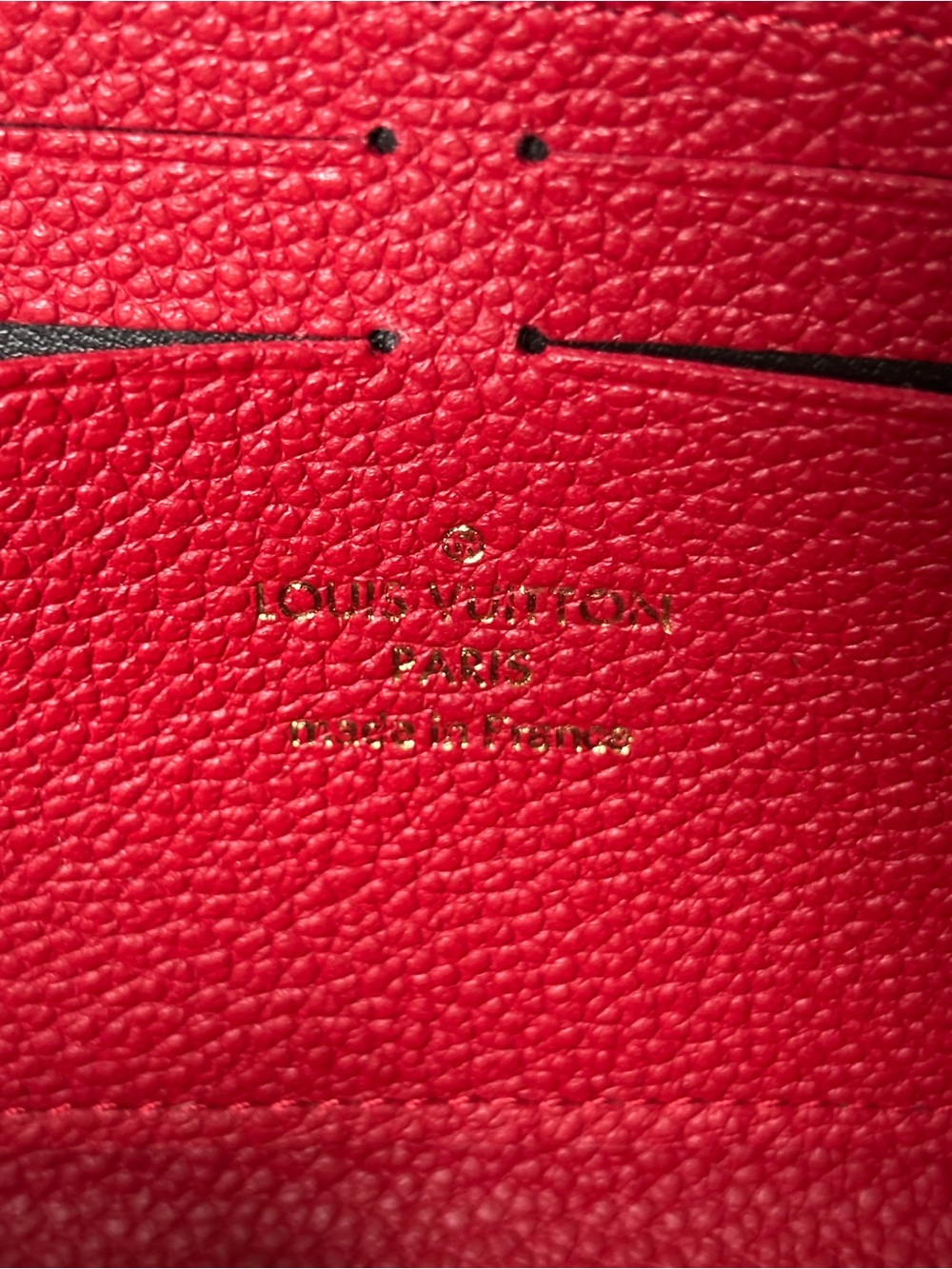 RARE Louis Vuitton Clemence Wallet Empreinte Leather Red - Picture 12 of 14